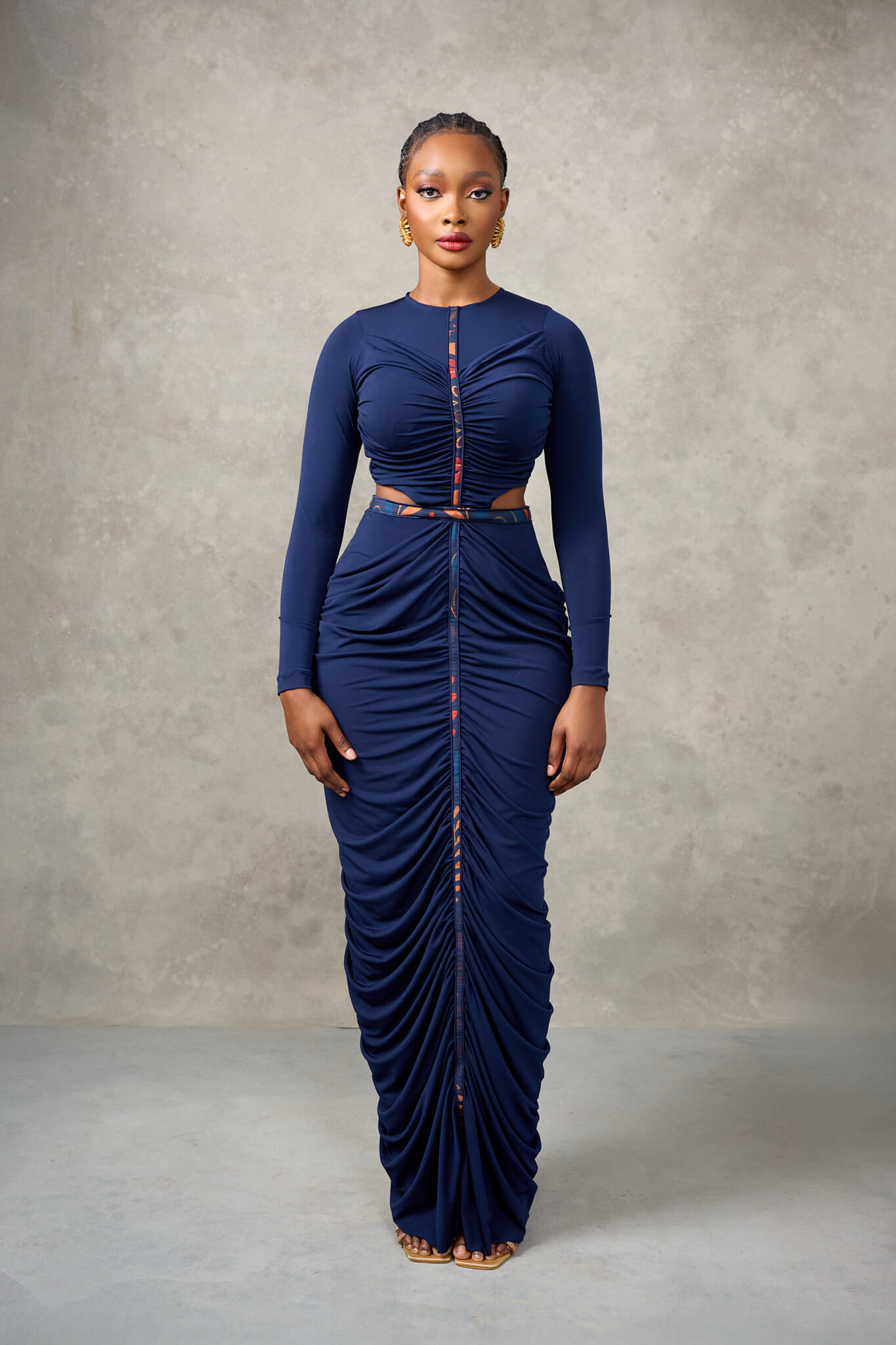 KENDA ROUCHED LYCRA DRESS