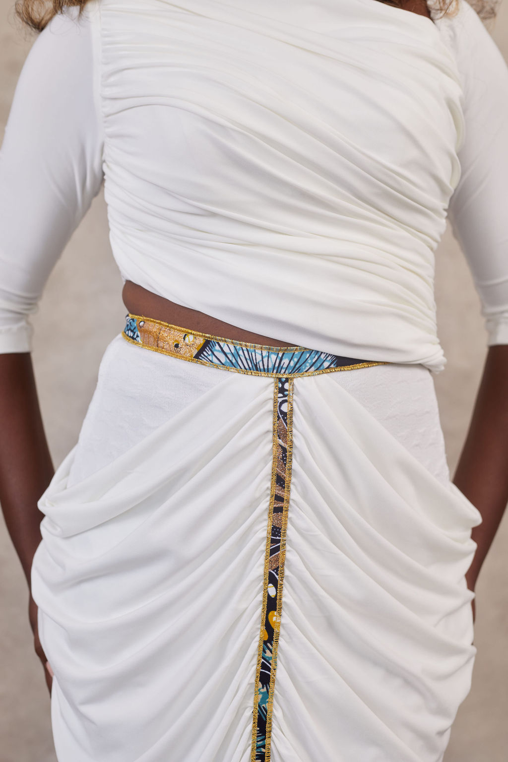 KENDA ROUCHED LYCRA SKIRT